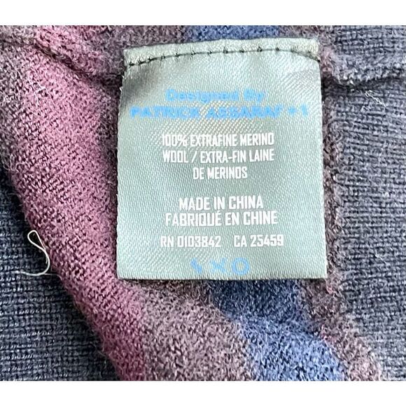 Patrick Assaraf Striped Wool Crewneck Sweater. - Picture 4 of 6